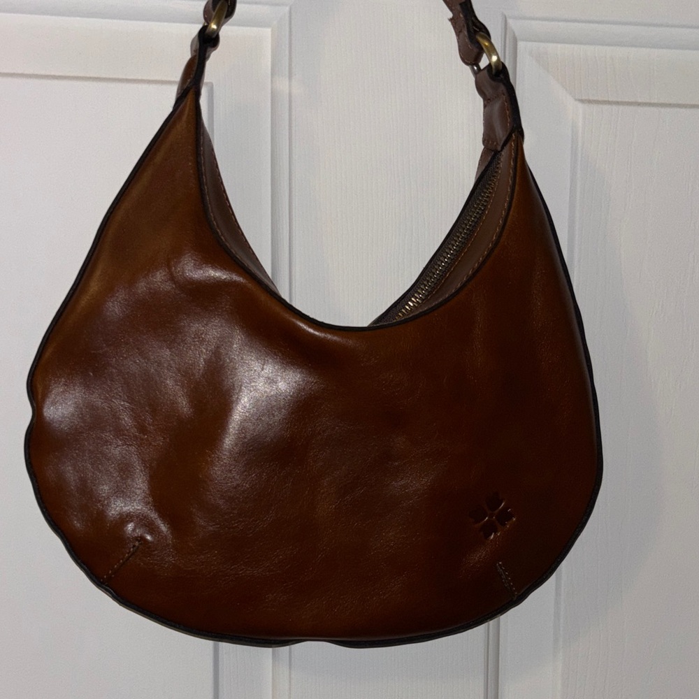 Patricia Nash Rich Brown Leather Hobo Bag